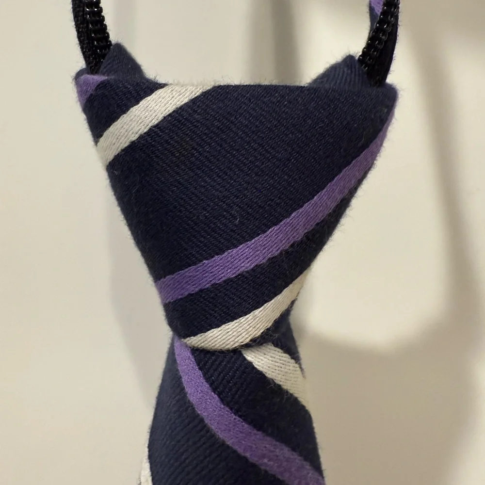 Boys Nordstrom Tie Striped Pre-tied Zipper in Purple and Navy
